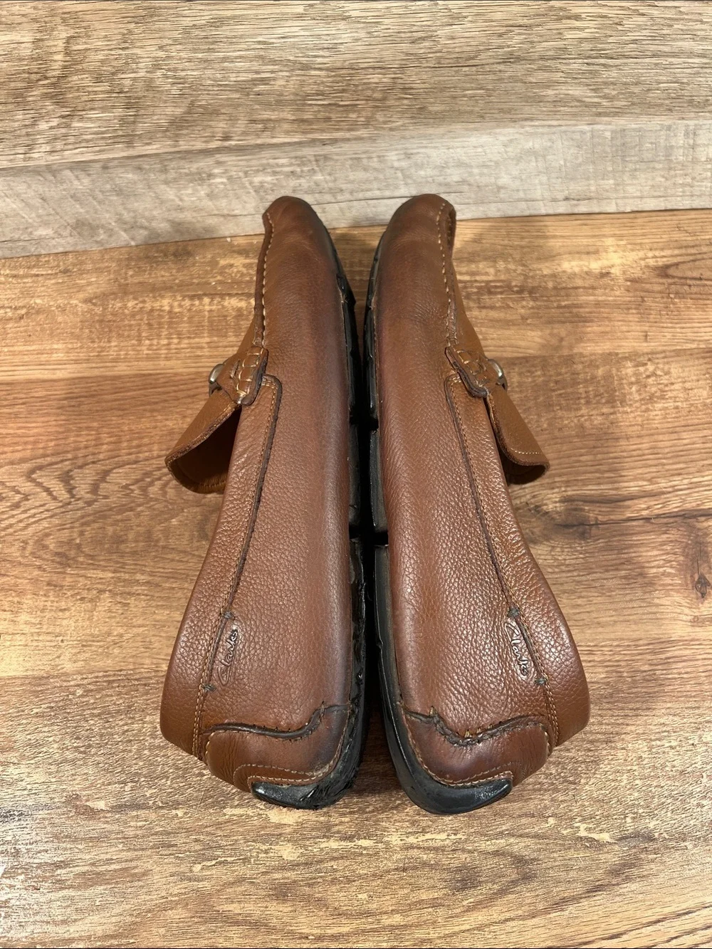 Clarks 1825 Chestnut Brown Leather Bit Loafers